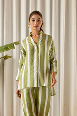 Green Striped Muslin (Shirt only)