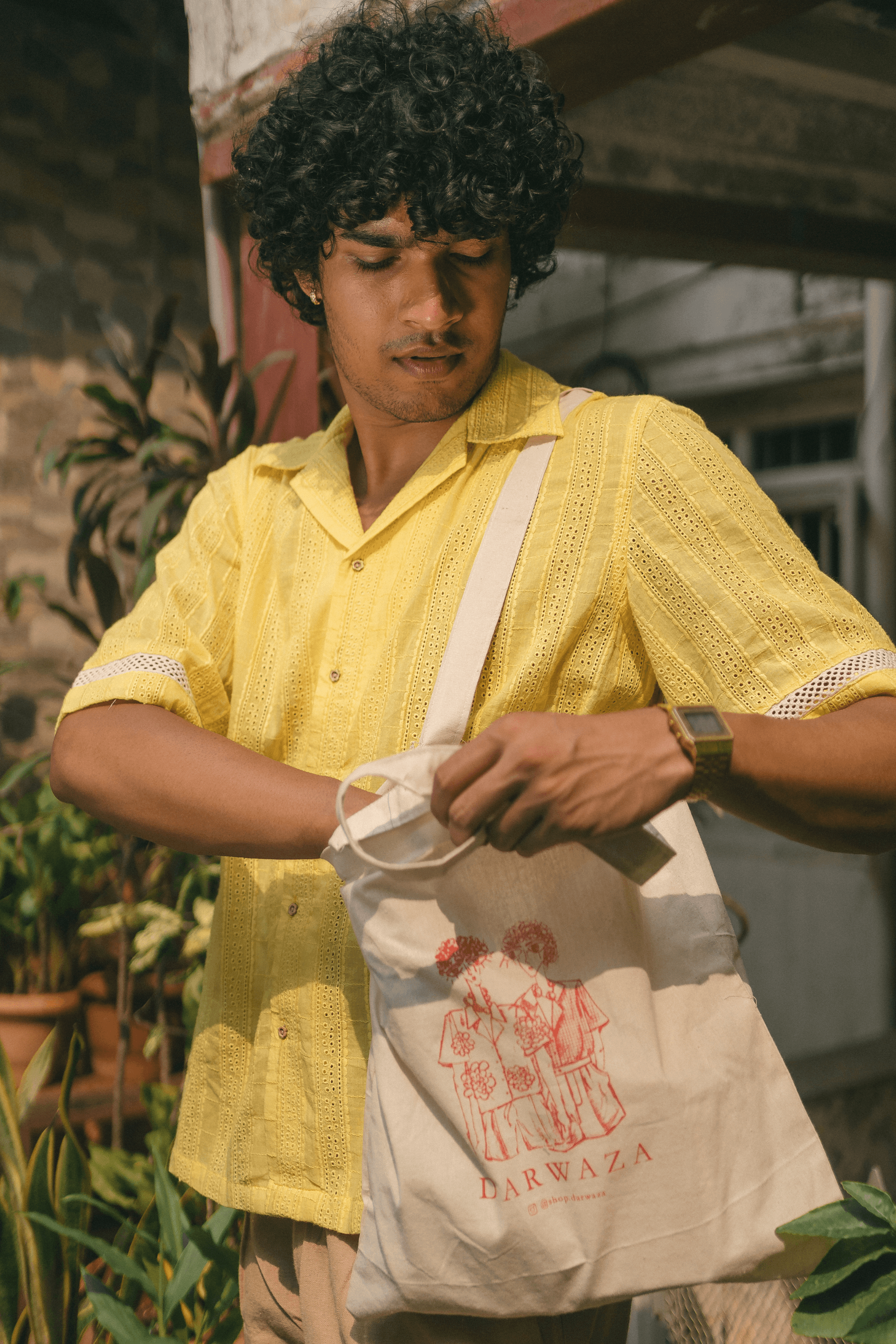 Yellow Cutwork Shirt