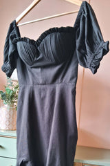 Black Off-Shoulder Dress (PL-52)