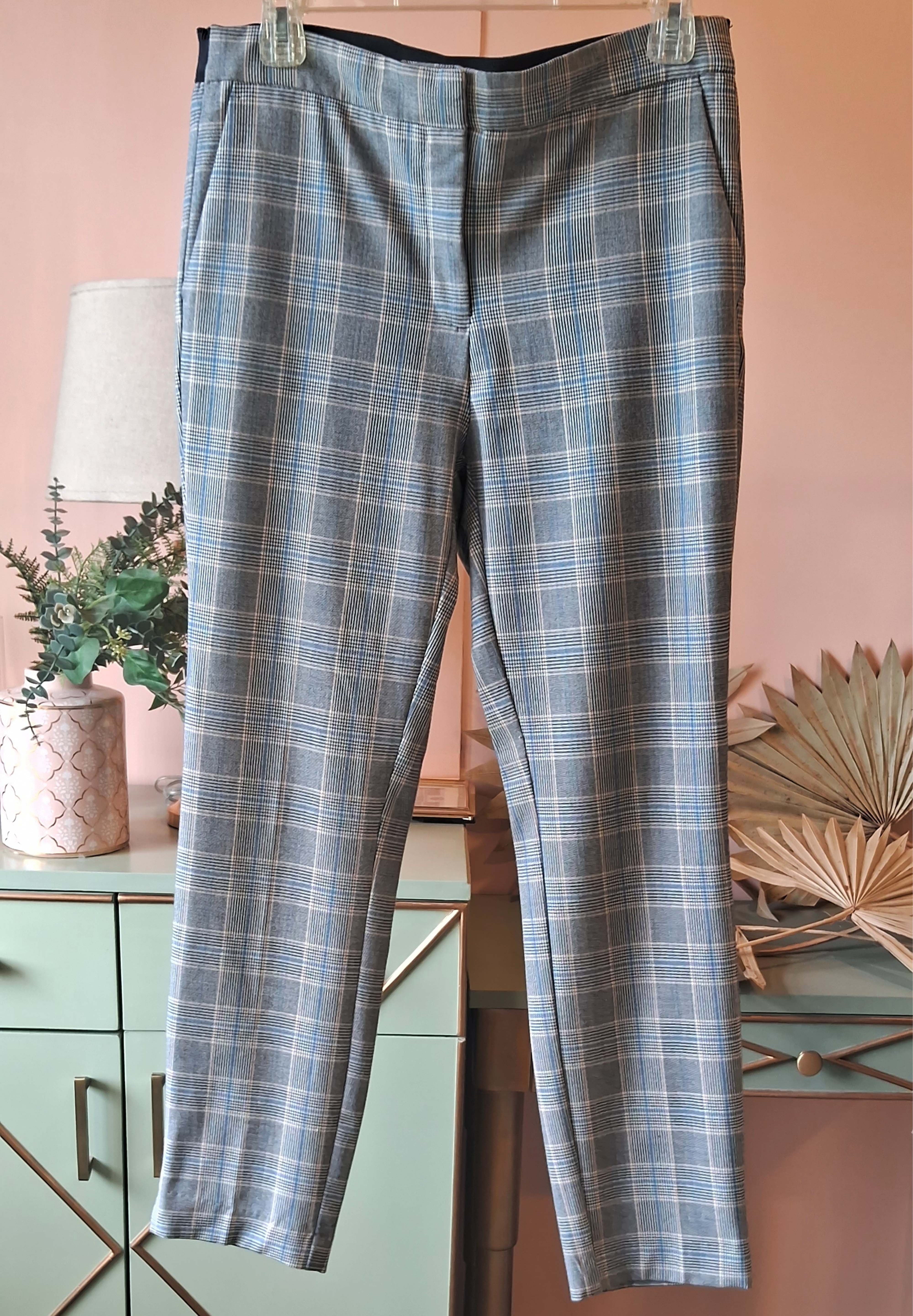 Twill (Black, Grey and Blue) Checks Trousers (PL-41)