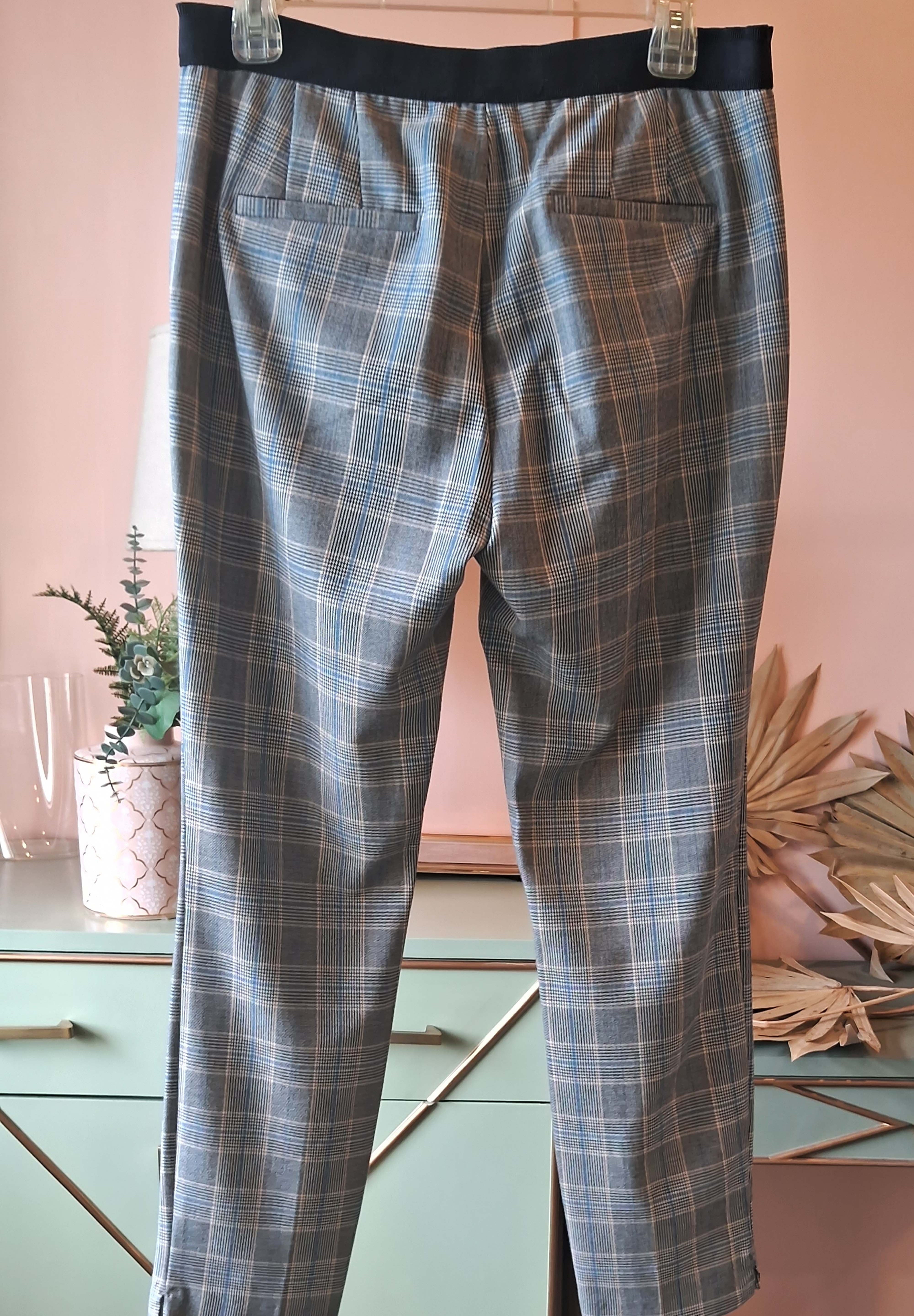 Twill (Black, Grey and Blue) Checks Trousers (PL-41)