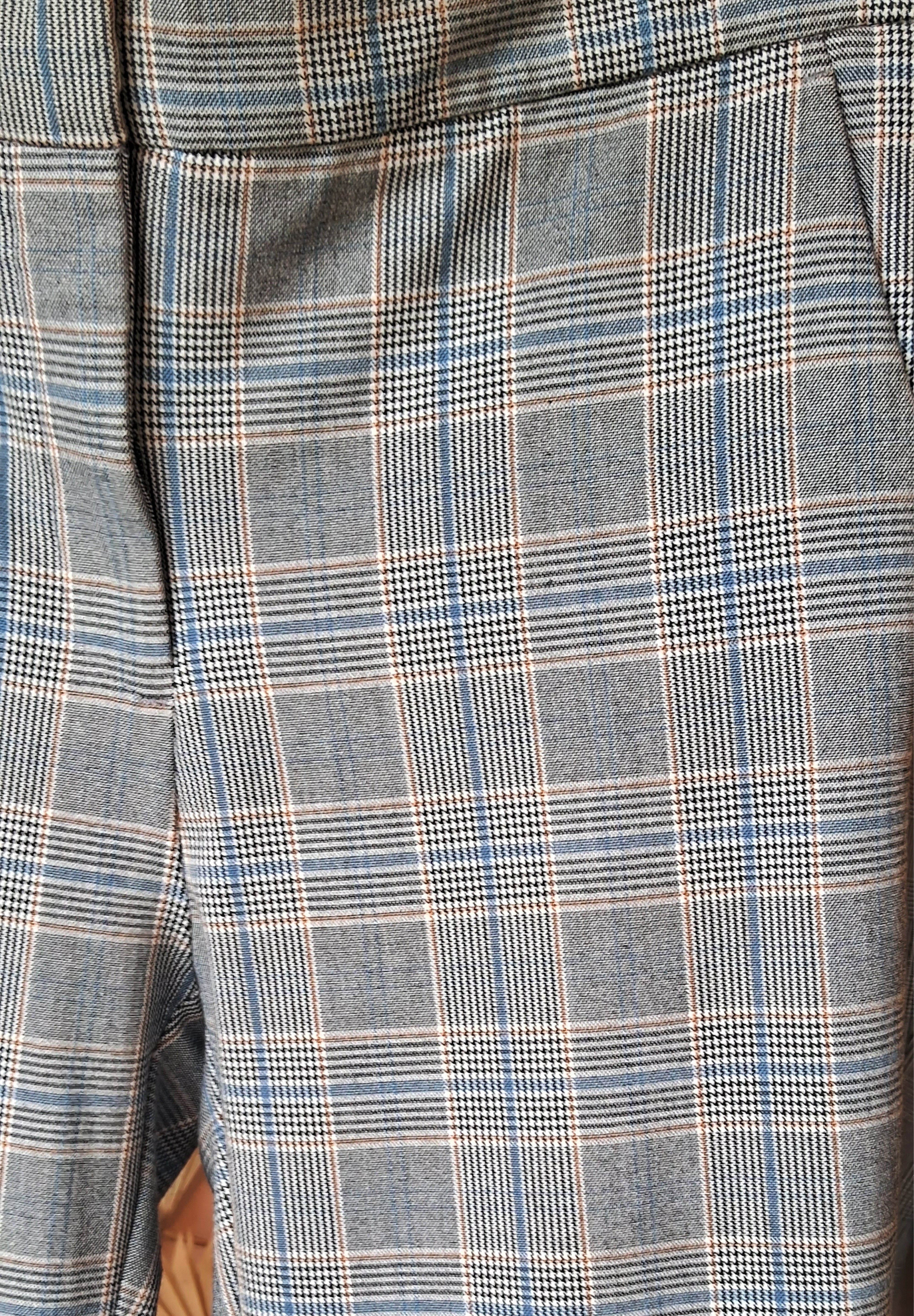 Twill (Black, Grey and Blue) Checks Trousers (PL-41)