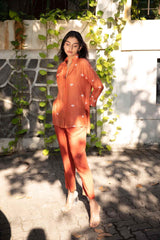 Orange Embroidered Muslin (Shirt only)