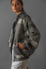 Patterned Bomber Jacket