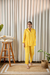 Yellow Embroidered Co-ord Set (Set of Two)