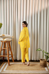 Yellow Embroidered Co-ord Set (Set of Two)