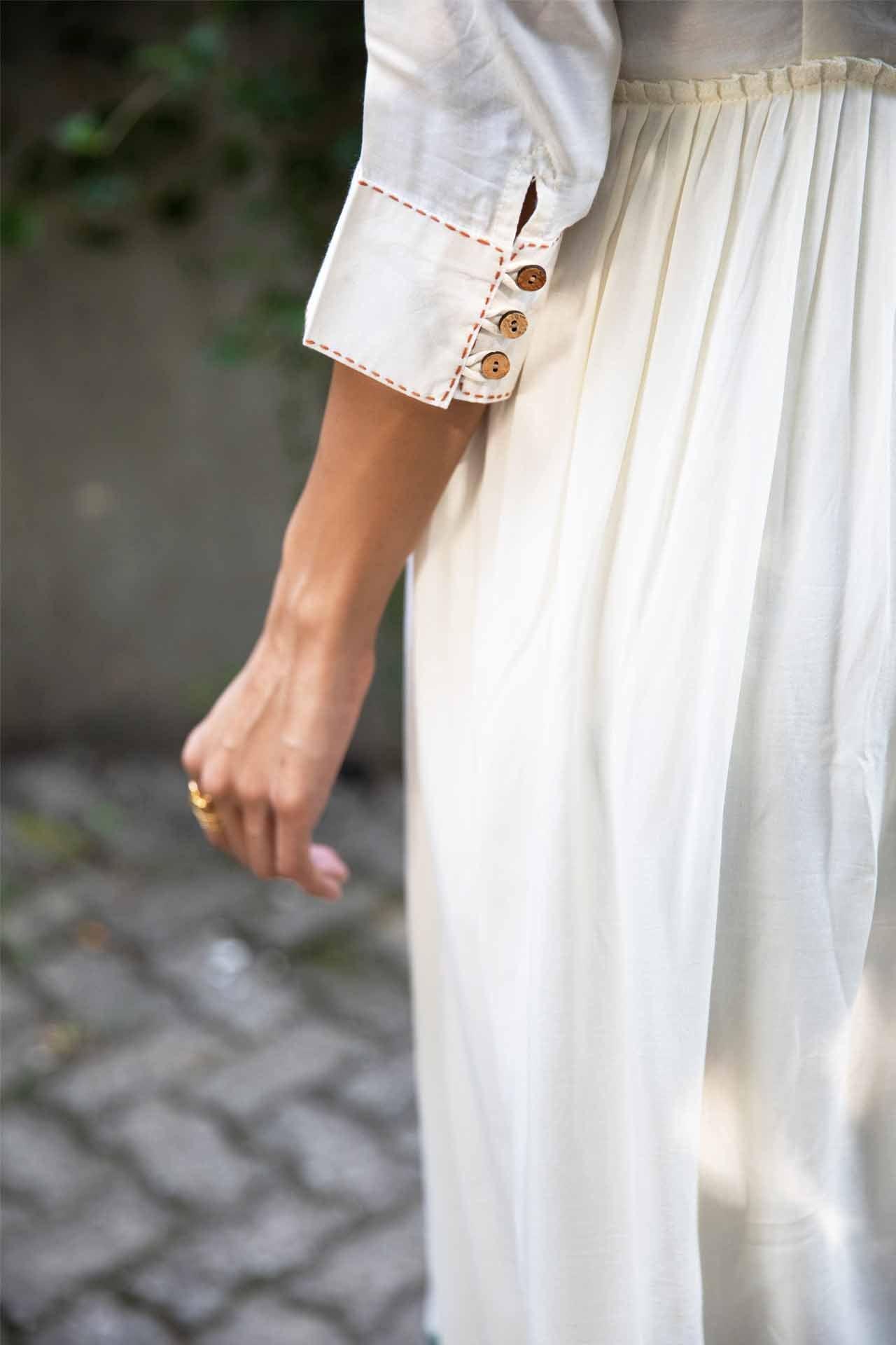 Off-white Moroccan Muslin Maxi