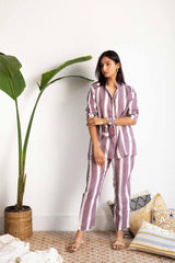 Purple Striped Muslin (Shirt only)