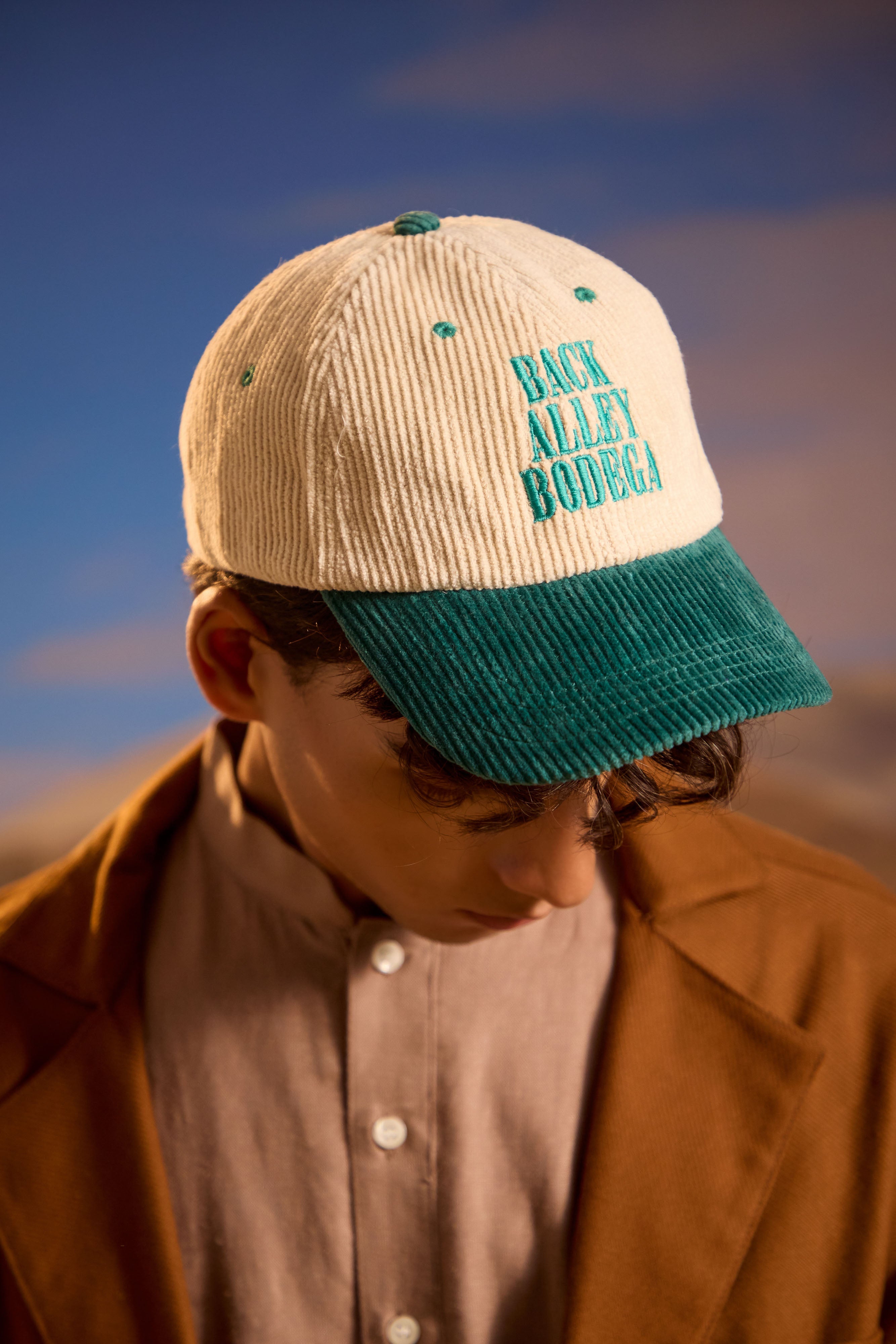 Classic Corduroy Cap - Teal Green