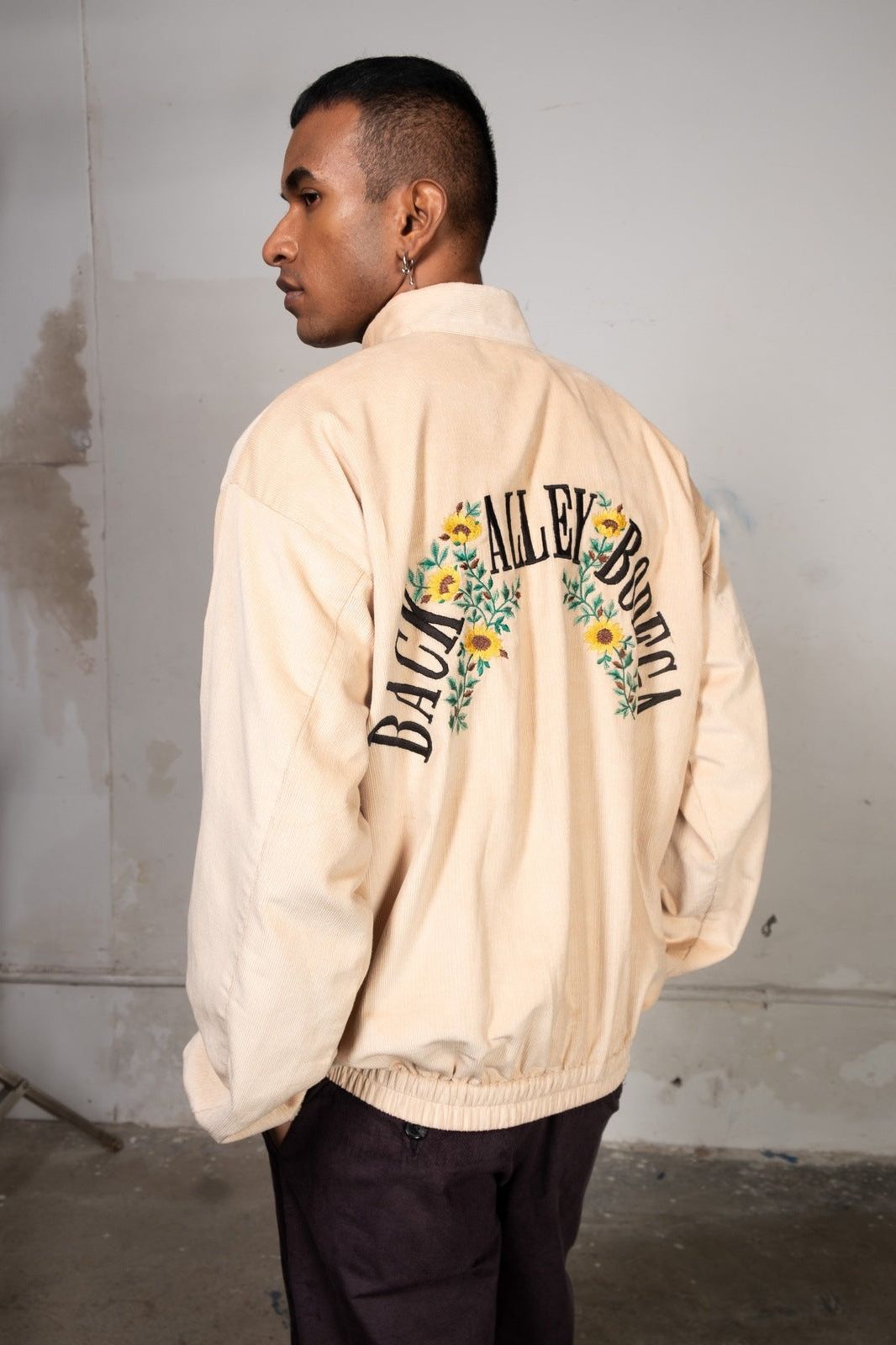 Embroidered Logo Zip Up Jacket