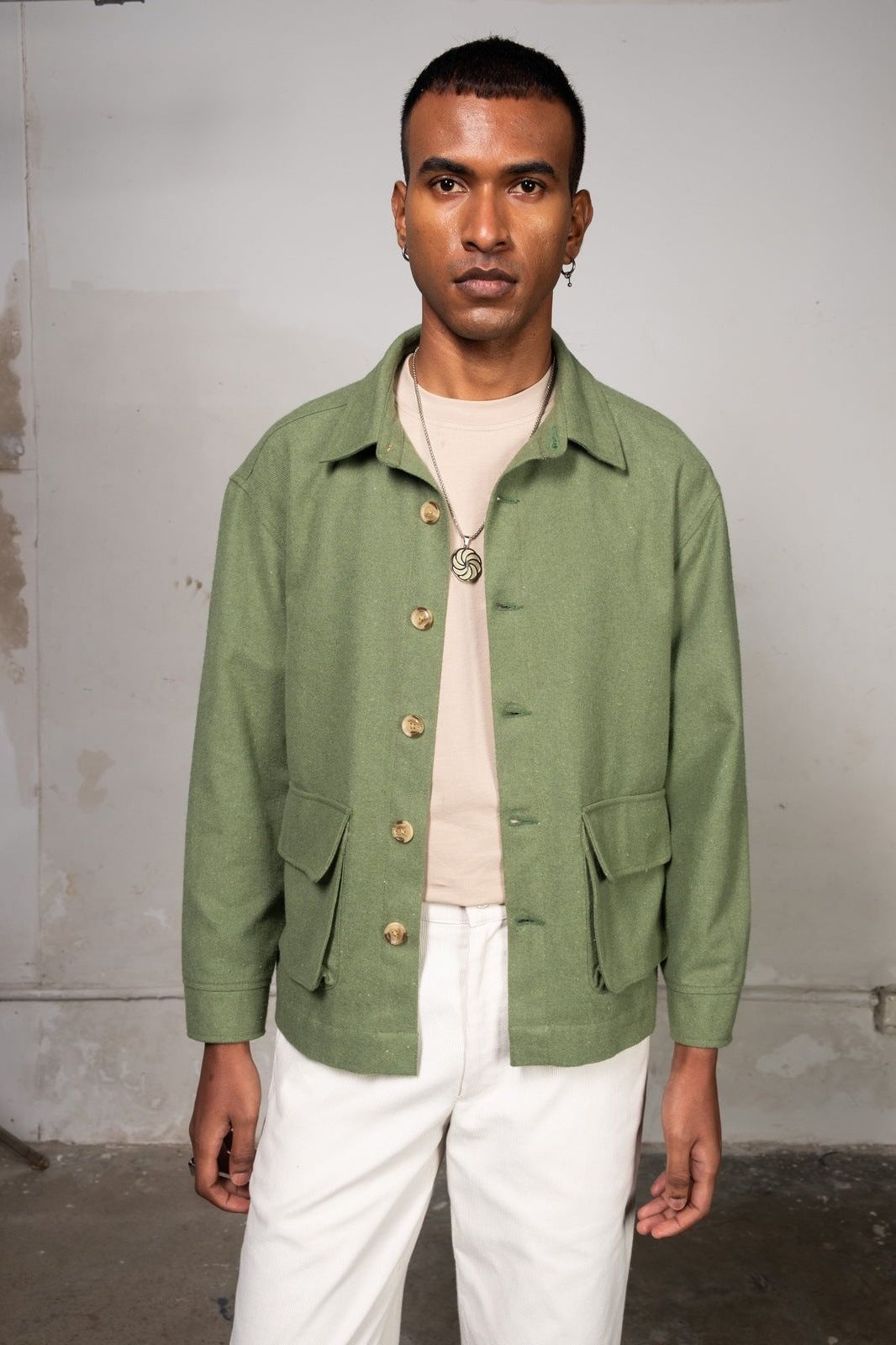 Double Pocket Green Jacket