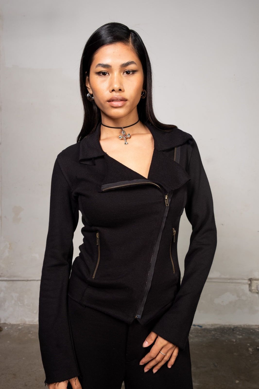 Deconstructed Biker Jacket - Black