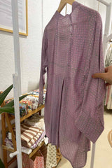 Lilac Printed Muslin Shirt