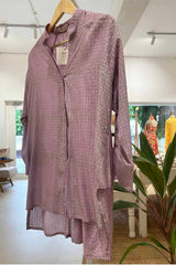 Lilac Printed Muslin Shirt