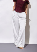 Dusk White Satin Pants