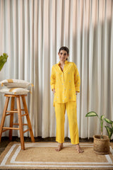 Yellow Embroidered Co-ord Set (Set of Two)