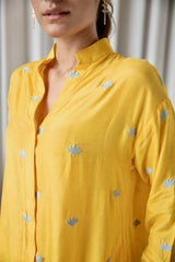 Yellow Embroidered Muslin (Shirt only)